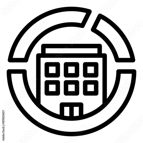 shareholder outline icon. equity role. capital interest. corporate group