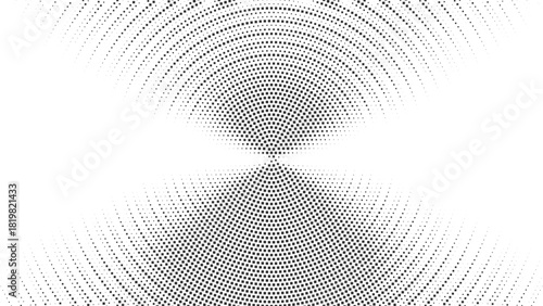 Minimal Concentric Halftone Wave Vector for Optical Illusion Posters, Clean Tech Layouts, UI Backgrounds, Digital Art Prints, Futuristic Monochrome Graphic Design