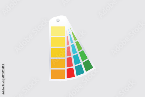 Color palette swatch illustration with gradient sample cards for design and branding.