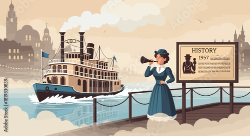 Riverboat era on a historical journey across the waters of yesteryear