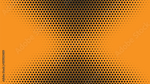 Orange Halftone Funnel Vector for Modern Posters, Digital Backgrounds, Tech Layouts, Bold UI Panels, Abstract Graphic Templates and Print Designs