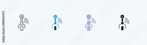 Assembly Line Multiple Icon Illustration Vector 