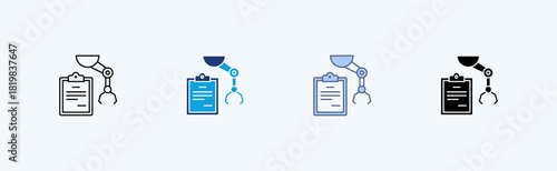 Robot Calibration Multiple Icon Illustration Vector 