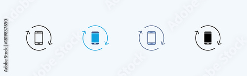 Force Feedback Multiple Icon Illustration Vector 