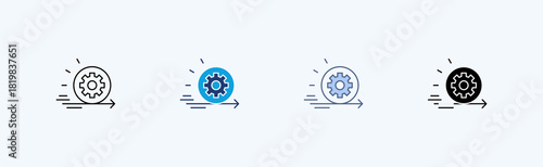 Motion Planning Multiple Icon Illustration Vector 
