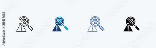 Error Detection Multiple Icon Illustration Vector 