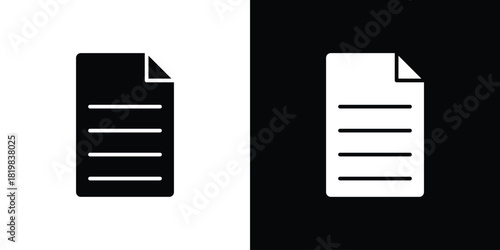 File icon set. flat icon collection. flat line silhouette set.