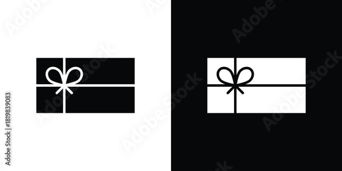 Gift voucher icon set. flat icon collection. flat line silhouette set.