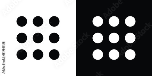 Keypad icon set. flat icon collection. flat line silhouette set.