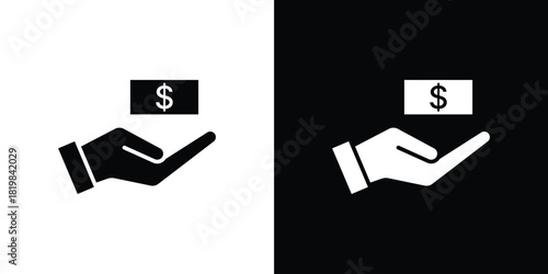 loan icon set. flat icon collection. flat line silhouette set.