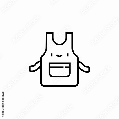 apron kitchen icon sign vector