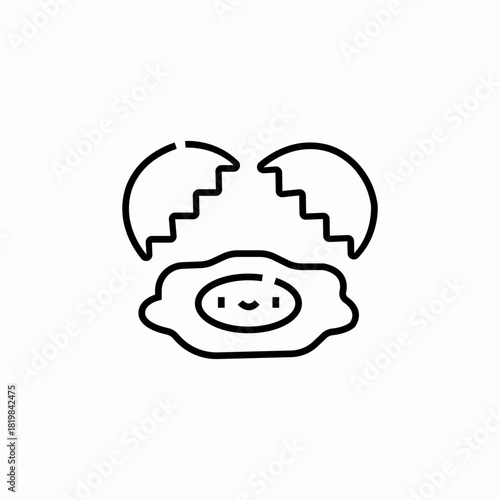broken egg icon sign vector