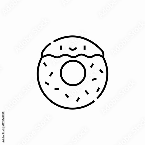 donut happy face icon sign vector