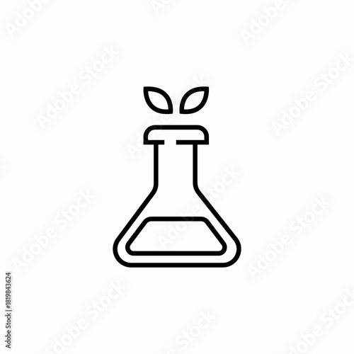 flask eco chemistry icon sign vector