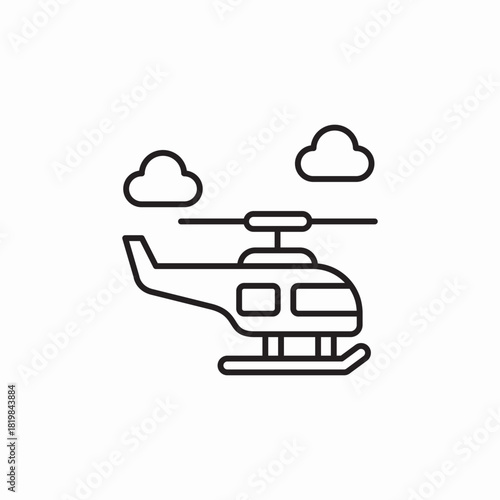 helicopter flight icon sign vector
