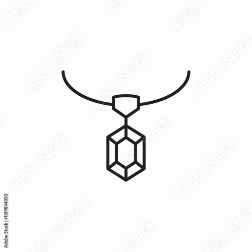 necklace ruby jewelry icon sign vector
