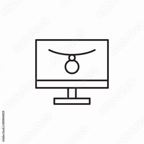online jewelry store icon sign vector