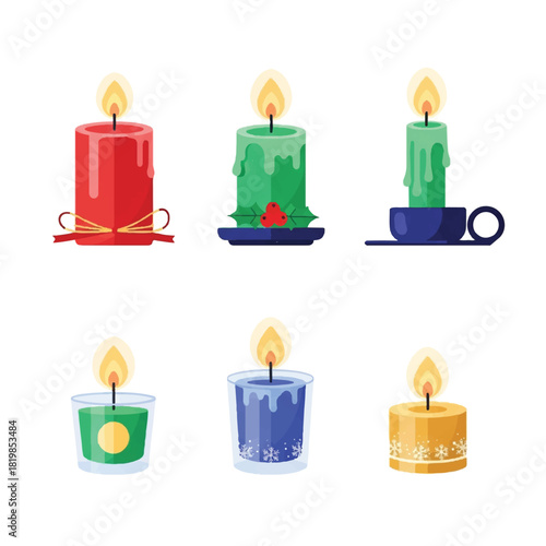 Collection of Decorative Candles for Festive Occasions.