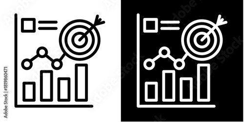 Goal  Icon Set White Style Collection
