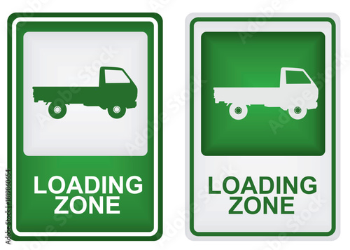 Loading zone sign. vector illustration