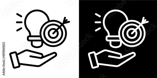 Innovation Target  Icon Set White Style Collection
