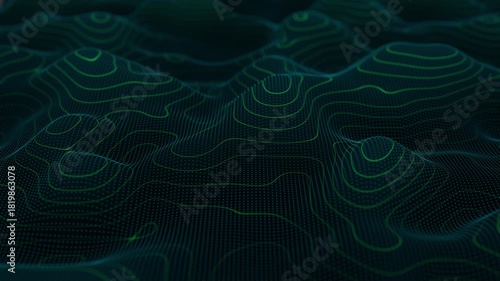 Terrain abstract video. Duration 20 sec. Maximum resolution 4K. 3D rendering.