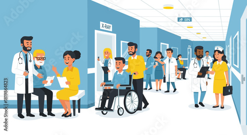 Flat Medical Activities Vector Set – Clean Healthcare Illustration”