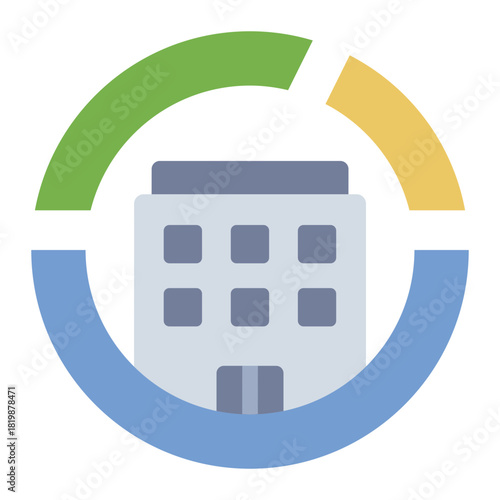 shareholder flat icon. equity role. capital interest. corporate group
