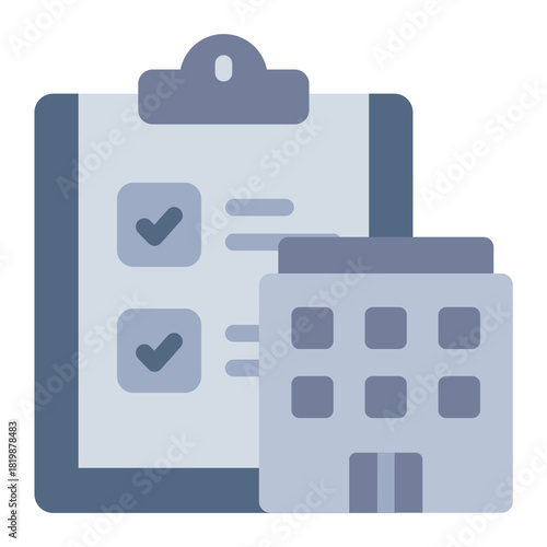 criteria flat icon. requirement list. task review. corporate office