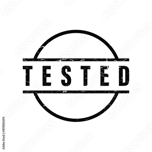 Tested stamp grunge frame best choice seal product label badge sign rubber grunge vector design