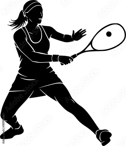 Squash female player silhouettes, Squash player, Squash female players, Squash player vector, Female players silhouette, Squash silhouette, Players clipart