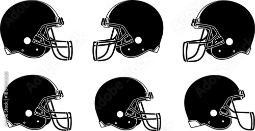 American football helmet silhouette, Football helmet