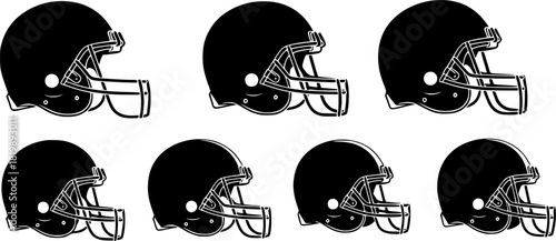 American football helmet silhouette, Football helmet