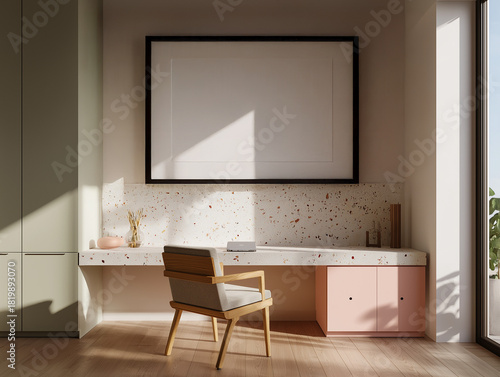 modern home desk interior