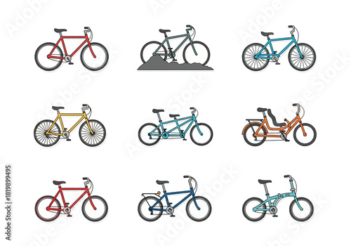 Bicycle Collection Diverse Bike Styles for Cycling Enthusiasts