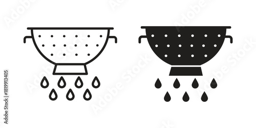 Strainer icon concept outline symbol design. Simple element illustration.