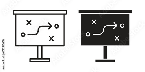 Strategical planning icon concept outline symbol design. Simple element illustration.