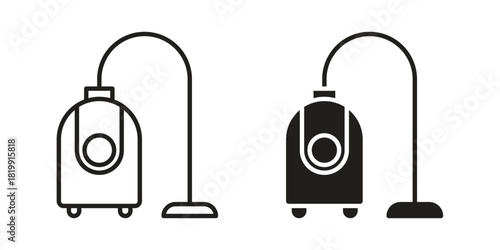 Vacuum cleaner icon concept outline symbol design. Simple element illustration.