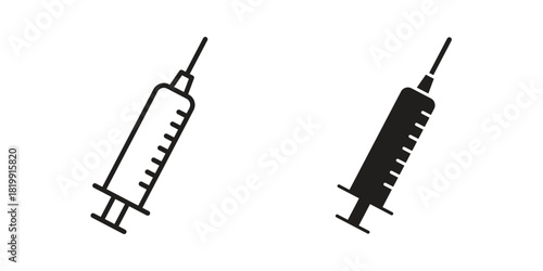 Vaccination icon concept outline symbol design. Simple element illustration.