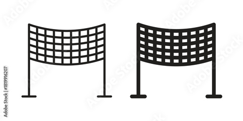 Volleyball net icon concept outline symbol design. Simple element illustration.