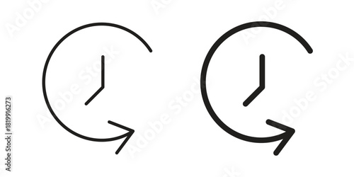 Wait time icon concept outline symbol design. Simple element illustration.