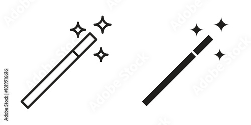 Wand icon concept outline symbol design. Simple element illustration.