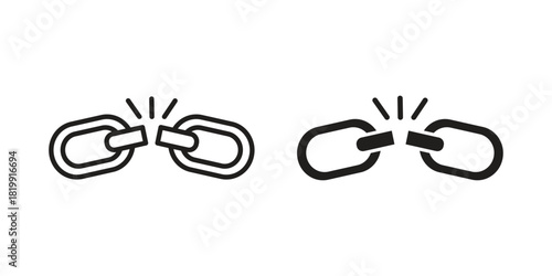 Weak icon concept outline symbol design. Simple element illustration.