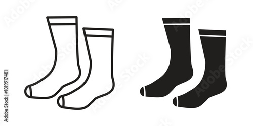 Women socks icon concept outline symbol design. Simple element illustration.