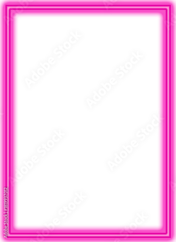 Glowing Bright Pink Frame Border Portrait