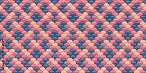 Abstract seamless pattern of overlapping pastel scales.  Perfect for textile design, website backgrounds, or vibrant branding. This image evokes feelings of serenity and sophistication.