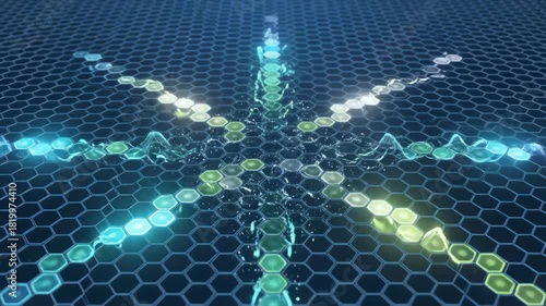Energy Pulses Propagate Across Hexagonal Grid Connection Network