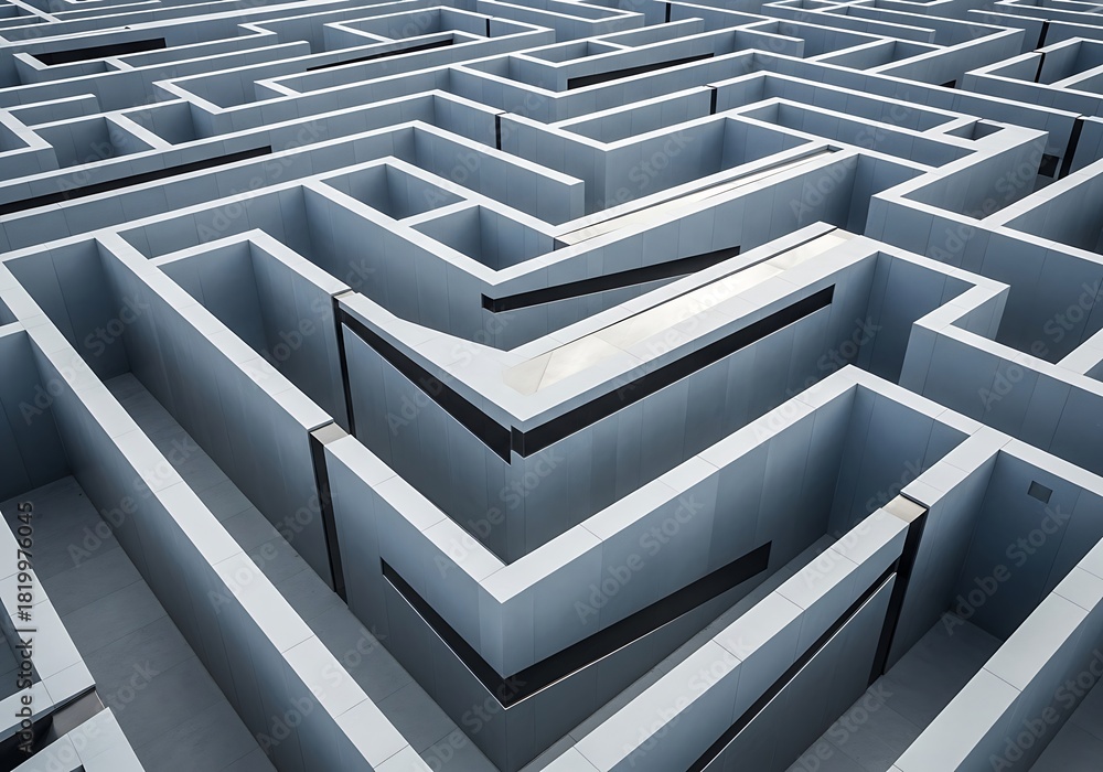 Obraz premium Abstract architecture labyrinth structure showcases complex architectural design