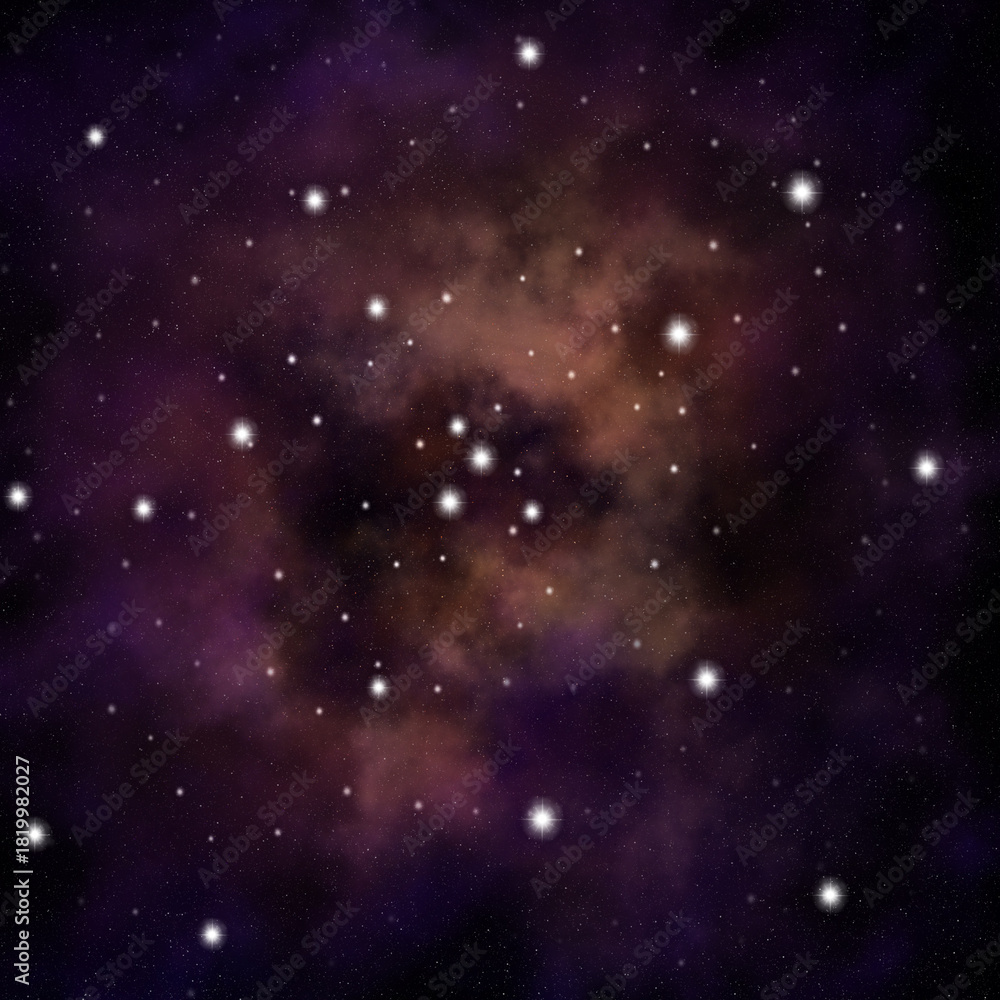 Fototapeta premium Starry night sky with stars, graphic