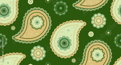 Swirl curl of tiled retro. Repeat eternity and delicate festival. Flowery horizontal abstract textile.